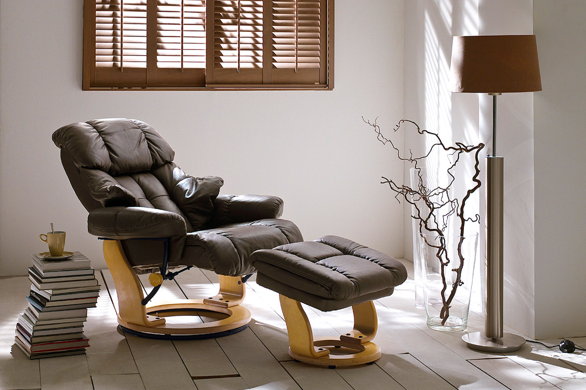 Calgary Fotel relax z podnóżkiem